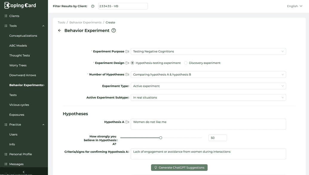 Behavior Experiment in Provider Platform