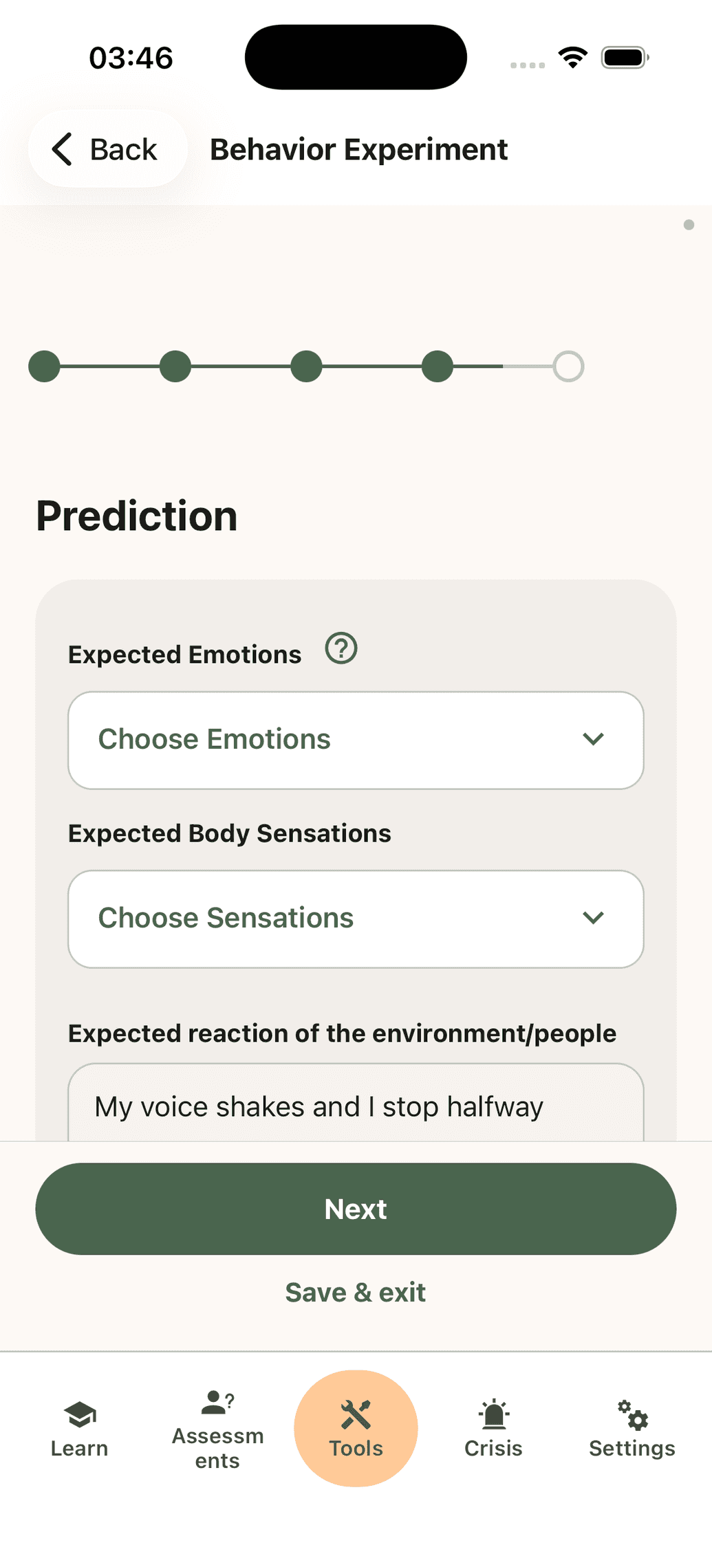 Stating the prediction and how strongly you believe it