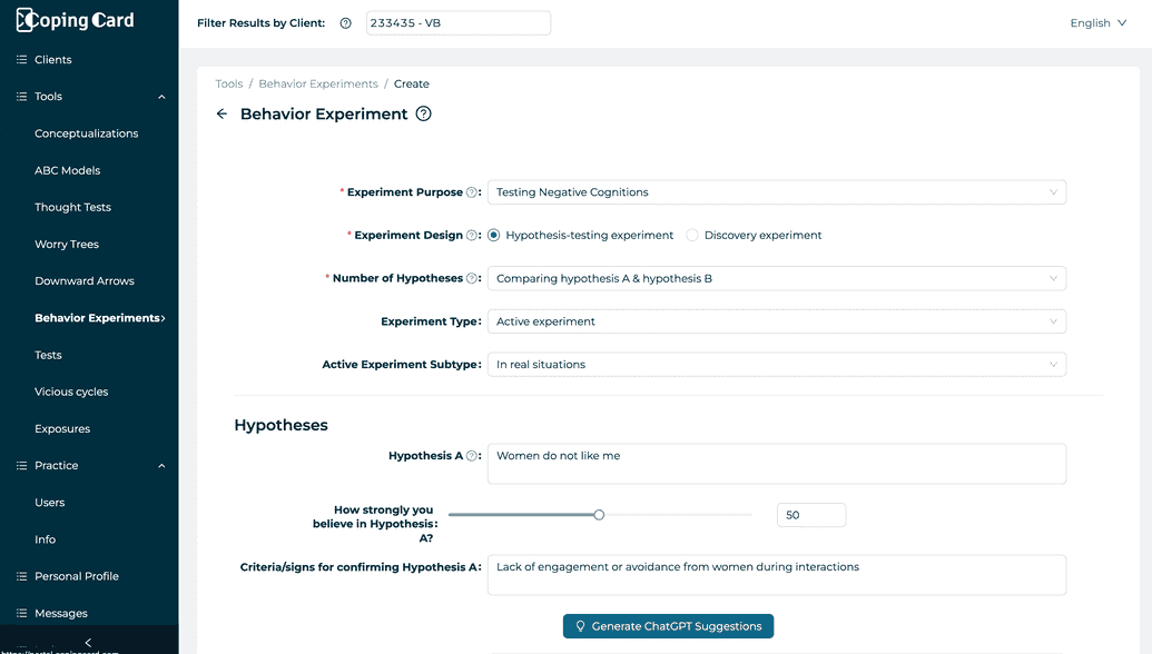 Behavior Experiment in Provider Platform
